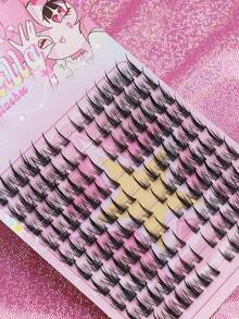80 Clusters Of Brown Fox Style Diagonal Flying Long Tail Design, Falling Tail Manga Eyelashes, Fake Eyelashes, Fox Friends, Thick Roll Fishing Style Party, Daily Cosplay, Wholesale Fashionmakeup Tools - C - 查看 6
