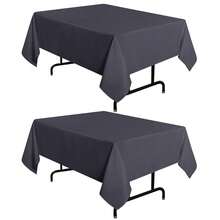 Sancua 2 Pack Dark Grey Tablecloth 54 X 54 Inch, Stain And Wrinkle Resistant Square Table Cloth - Washable Polyester Table Cover For Dining Tables, Buffet Parties And Camping - Grey - View 1