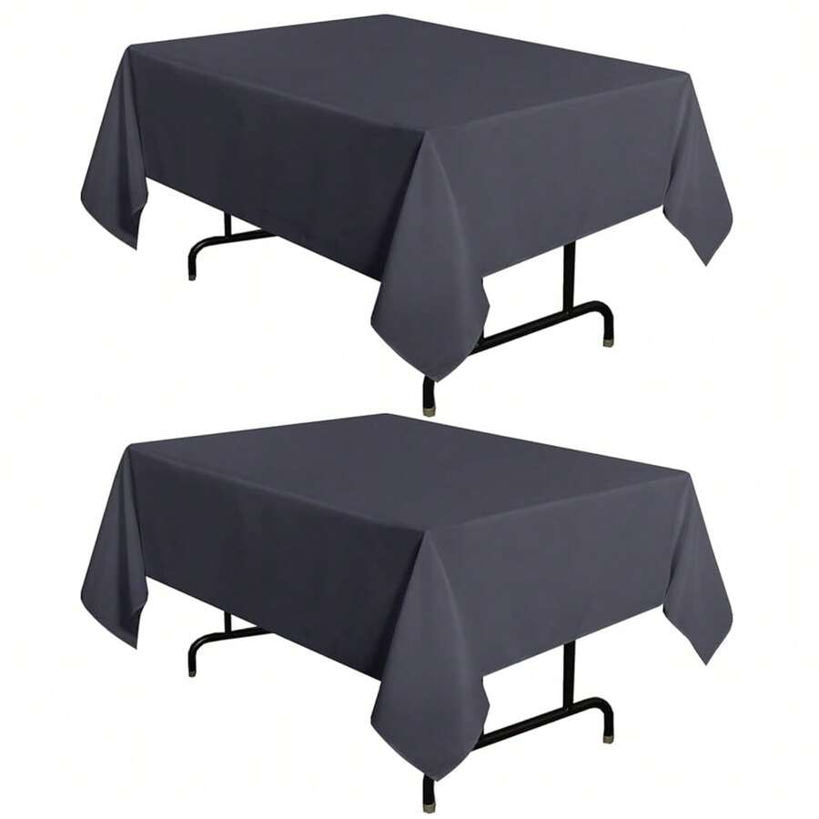 Sancua 2 Pack Dark Grey Tablecloth 54 X 54 Inch, Stain And Wrinkle Resistant Square Table Cloth - Washable Polyester Table Cover For Dining Tables, Buffet Parties And Camping - Grey - View 1