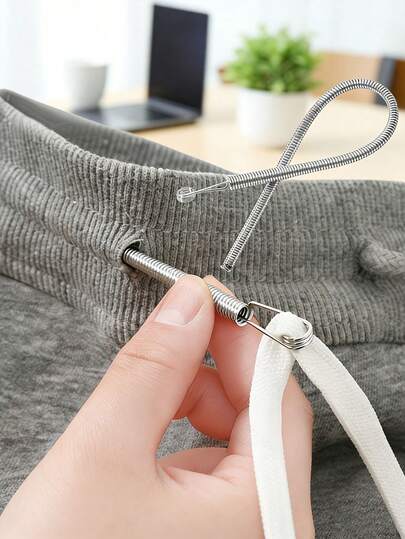 4/2/1pc Efficient Threader, Easy Threading, Suitable For Various Sewing Activities, Household Sewing Tool, Cord Threading Tool, Bendable Cord Threader, Versatile Elastic Waistband, Cord Weaving Assist Tool, Spring Eyelet Threader, (4/2/1pc) Available