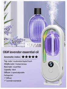 1pc USB Powered Air Freshener, Quiet Timer Mist Spray, Gradient Color Light Design, USB Rechargeable, Minimalist Portable Bedroom Essential Oil Diffuser, Car Aromatherapy Diffuser, Mini Aroma Therapy Machine - USB Aroma Diffuser - View 17
