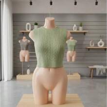 Maniquí Dama Pierna Larga Tipo Busto Completo | Maniquí Exhibidor Femenino con Pierna Larga Disponible en 4 Colores Blanco, Negro, Beige y Plata, Ideal para Vestidos, Pantalones, Lencería, Ropa Interior, Trajes de Baño y Exhibición Profesional en Tiendas, Boutiques y Escaparates - carne - Ver 4