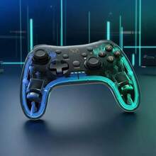 Transparent Wireless Gamepad With RGB Effect, 6-Axis Gyroscope, 360-Degree High-Precision Joystick, Dual Vibration, Compatible With Switch OLED/Lite, PC, Android, IOS, Hall Effect Steering Wheel, Dazzling RGB Lighting, Ergonomic Design, Gaming Accessory, Fashionable Gaming Peripheral, Premium Material, Competitive Gaming, Modern Controller, Structure, PC Gamer - Transparent Black - View 13