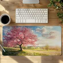 1 Pc Cherry Blossom Desk Mat, Spring Desk Pad, Aesthetic Mousepad, Large Mouse Pad, TCG Playmat, Gaming Gifts, Cute Desk Pad - Gaming Mouse Pad, Non-Slip Desk Pad For Laptop Computer Keyboard, Office Decor - A - View 1
