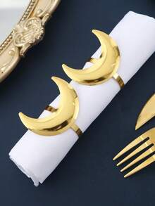 4-12pcs Zinc Alloy Letter Napkin Rings, Suitable For Ramadan, Eid Al-Adha, Dining Table Decor, Home Decor - Multicolor - View 18