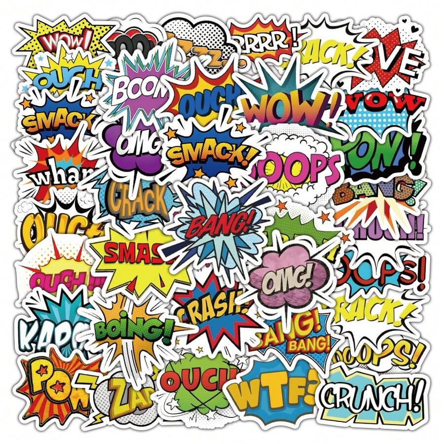 52 Pcs 3D Pop-Up Stickers - Eye-Catching Decor Decals For Handbooks, Notebooks & Phone Cases - 52PCS - View 1