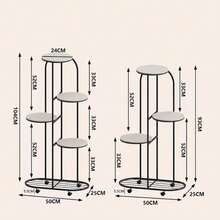 Fulvari Plant Shelving Flower Pot Holder, Wrought Iron Corner Multiple Planter Rack Organizer With Wheels, Plant Shelves For Room Corner Balcony Garden Patio - 白色 - 查看 3
