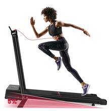 Homefitnesscode C1 2-In-1 Walking & Running Folding Treadmill, 1-10KM/H, 5% Manual Incline, LCD Display With Optional Pad - UK Plug(220-240V) - View 3