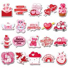 20pcs/Pack Strong Fridge Magnets, Cartoon Valentine's Day Theme Magnets, Cute Whiteboard Magnets, Suitable For Office, Classroom, Cabinet And Dishwasher - 20 Pieces Valentine's Day - R06 - View 2