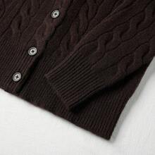 Polo Ralph Lauren Classic Embroidered Wool Cardigan  ,Women's Knitwear - 咖啡棕 - 查看 3