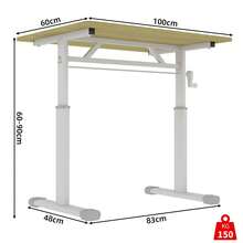 Study Desk - Height Adjustable, Multifunctional Home/Office, Compact Design, Multicoloured Optional. - C - View 8