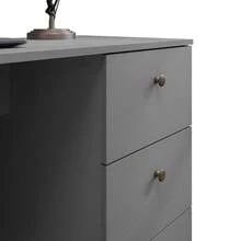 Escritorio Para Computadora Madesa con 3 Cajones Color Gris - Gris - Ver 8