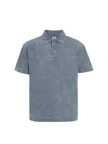 2-Piece Set Of Men's Pure Cotton Polo Shirts, 100% Cotton Collar Shirts, Polo Shirts, High-Quality, Soft And Comfortable, Business Formal Polo Shirts, Campus Casual T-Shirts, Men's Gifts, Valentine's Day Gifts - 米色+藍色 - 查看 8