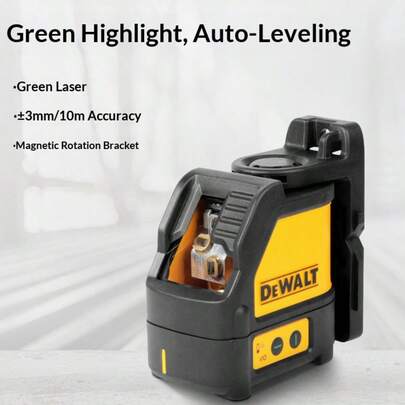 Máy đo mực nước De Wei - Ánh sáng xanh, ánh sáng mạnh, tia laser chéo hai đường, hồng ngoại - Dụng cụ đo mực nước độ chính xác cao - DW088CG