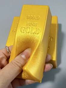 2026新款逼真金砖玩具积木，慢回弹挤压玩具，高品质金粉减压玩具，生日、节日、万圣节、圣诞节完美礼物 - 彩色 - 查看 2