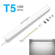 Bombilla de tubo fluorescente T5/T8 15W/25W de ahorro de energía AC220V para iluminación de salas de exposiciones de tiendas, de conexión de enchufe UE EE.UU. DQO4 - Solo cable de conmutación de la UE - Ver 9