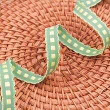 Cinta bordada con encaje y cuadros, accesorios hechos a mano para diademas con moños, ropa, zapatos, sombreros, embalaje de ramos - Multicolor - Ver 19