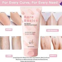 Bare Basics No Shave Hair Removal Cream For Women – Painless & Flawless Depilatory Cream For Body, Legs, Arms & Underarms, Gentle Formula With Vitamin E & Vitamin B5, Suitable For Sensitive Skin, Travel Essential, Skin Care Tools - Cream - View 10