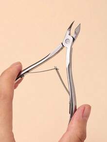 2pcs Stainless Steel Nail Clipper And Pusher Set, Nail Trimming And Nail Care Tools, Can Remove Nail Polish, Stainless Steel Material, Waterproof, Manicure Supplies, Manicure Tools, Manicure Art Tools, Back To School Season, Manicure, Nail Pressing Tools, Pedicure And Manicure Tools - Multicolor - View 2