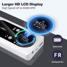 Drill para Uñas Profenal 45000 RPM Pulidor de Uñas Taladro para Uñas Eléctrico con 6 Tipos Cabezales/Bandas de Lijado Herramienta de Manicura Pedicura/Esmaltado de Uñas Doméstico y Salón - como en la foto - Ver 4