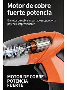 2026 nuevo juego de herramientas de mantenimiento de perforación eléctrica doméstica destornillador eléctrico de litio, kit de herramientas de combinación de carga de cable usb, un juego de diez juegos de mini, fácil de usar y - Naranja - Ver 2