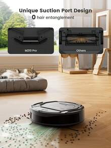 Lefant Rayvon M210P Robot Vacuum Cleaner, 3.1" Ultra-Thin, 11" Diameter, Auto Charging, 2200Pa Suction, 120 Min Runtime, Voice Control, Precise Obstacle Avoidance For Pet Hair & Carpet On Hard Floors In Kitchen, Living Room, Etc. - EU C Type Plug(220-240V) - View 9