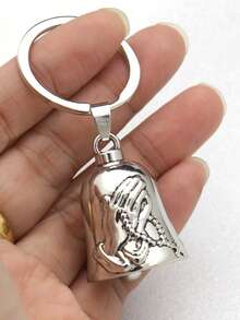 1pc/2pcs Motorcycle Bell, Rider's Lucky Bell, Prayer Beads And Cross, Stainless Steel Bell - one-size - View 11