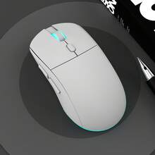 HXSJ T20 Is A 2.4G Wireless Mouse With A 6-Key Sound Office Gaming Mouse. It Features An Ergonomic Grip And A LOGO That Can Emit Light Up To 3600DP RGBChristmas - White-upgraded Version - View 11