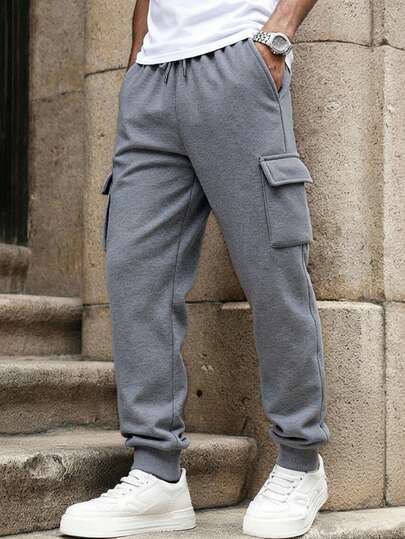 男士保暖内衬锥形工装裤，带口袋，穿着舒适，适合日常穿着、工作、旅行、跑步、休闲、办公、健身和户外活动。