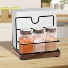 For Salt And Pepper Shakers Napkin Salt And Pepper Holder For TableMetal Napkin Holder - D - View 2
