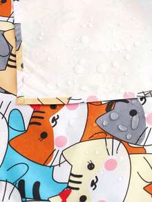 A Household Kitchen Cooking Waterproof Cat Pattern Printed Apron, Suitable For Kitchens, Bathrooms, Homes, And Household Items. Oil And Stain Resistant Apron - Multicolor - View 9