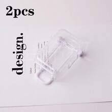 2pcs Mini Ultra Small Suitcase Storage Box With Retractable Wheels, Movable Transparent Jewelry Cute Box - Multicolor - View 11