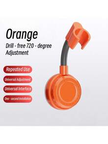 1个可调节淋浴喷头支架 - 真空吸盘式淋浴支架，无需钻孔的通用淋浴喷头安装支架，适用于浴室 - 均碼 - 查看 11