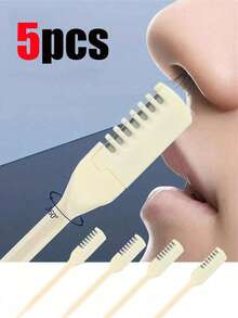 30/20/10/5/1 Piece Nose Hair Trimmer, Easy To Clean, Ear Hair Trimming Capable, 2-In-1 Trimmer: 360 Degree Rotating Nose Hair Trimmer, Unisex, Essential For Personal Care - White - View 9