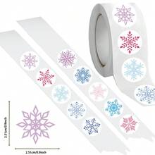 Cute Cartoon Snowflake Roll Stickers (500 Pcs/Roll) - PVC Decals For Handmade Projects, Device Embellishment, Backpacks & Gift Wrapping - 500PCS/Roll - View 5