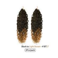 2Pcs/Pack 22 Inch Jessica Deep Wavy Twist Crochet Hair Extension Small Curly Crochet Braids Synthetic High Temperature Fiber Braiding Hair Extensions, Multiple Colors To Choose From, Halloween - Multicolor - View 22