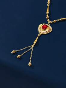 Mgyi 金色铜质时尚高端复古女士手链，18K镀金优雅方形设计，适合尼日利亚、迪拜、中东、沙特阿拉伯等地，可用于新娘婚礼、日常佩戴、结婚纪念日礼物、万圣节礼物等。 - PXL-028 - 查看 3