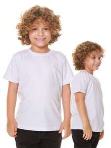 Set Of 4 Basic T-Shirts For Boys (Children's/Youth) 100% Cotton Short Sleeve Casual - Sizes 2 To 14 - 藏蓝色 - 查看 6