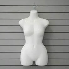 Maniquí Dama Pierna Corta Tipo Busto Completo | Maniquí Exhibidor Femenino con Pierna Corta Disponible en 4 Colores Blanco, Negro, Beige y Plata, Ideal para Lencería, Ropa Interior, Shorts, Trajes de Baño, Vestidos Cortos y Exhibición Profesional en Tiendas, Boutiques y Escaparates - Blanco - Ver 1