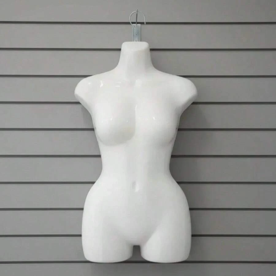 Maniquí Dama Pierna Corta Tipo Busto Completo | Maniquí Exhibidor Femenino con Pierna Corta Disponible en 4 Colores Blanco, Negro, Beige y Plata, Ideal para Lencería, Ropa Interior, Shorts, Trajes de Baño, Vestidos Cortos y Exhibición Profesional en Tiendas, Boutiques y Escaparates - Blanco - Ver 1