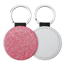 1PC Customized Heat Transfer Keychain, Personalized Photo Keychain, PU Leather Glitter Creative Keychain, Customized 2D Flat Hanging Decoration, Backpack Pendant Decoration, Customized Pet Memorial Gift, Surprise Gift, Beautiful Accessory, Romantic Gift, Customized Text, Boyfriend/Girlfriend Gift, Parents/Mother Gift, Couples/Couple/Best Friend Gift, Holiday Gift Partner - Multicolor - View 32