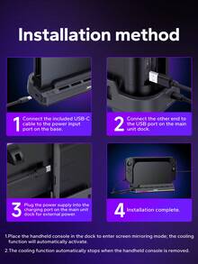 2 Multifunctional RGB Game Console Cooling Stand, Smart Temperature Control Dual Turbine Fans, 6 Game Card Slots. Efficient Silent Cooling System, 3-Speed Adjustment (Up To 4000RPM), Effectively Prevents Overheating And Extends Battery Life. Equipped With Smart Sensing Technology, Automatically Starts With Console Power On And Stops With Power Off. - Multicolor - View 7