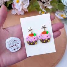 1/4/17Pcs Festive Easter Dessert Polymer Clay Cutters – Bunny Egg Cupcake Shapes, Spring Boho Craft Tools For DIY Earrings, Jewelry Charms & Holiday Party Gifts - White - View 10
