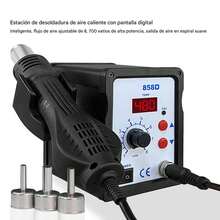 LED Digital visualización Estación de soldadura de aire caliente Kit de soldadura Estación de reelaboración y pistola de calor para reparar teléfonos celulares, computadoras y otros productos electrónicos precisos: diseño de temperatura constante, rango de temperatura de 100-480 ° C - Negro - Ver 4