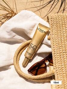 L'Oreal 15毫升/0.53盎司迷你金色管装防晒霜，SPF50+/PA++++。轻盈防晒霜。户外防晒霜。多重防护防晒霜。面部及身体防晒霜。紫外线防护。 - 黑金 - 查看 1