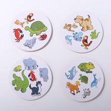 Dolphin Animal 55 Fun Matching Cards - Visual Reaction Game Cards - Reminiscing With Family And Friends Playing And Quick Matching Card Games - Family Gathering Tin Box - Green - View 4