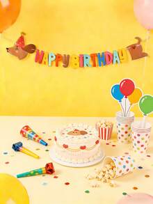 一套卡通腊肠犬主题生日横幅，可用于背景装饰，包含彩色生日快乐悬挂彩旗、腊肠犬造型棒棒糖卡、礼品标签卡，适用于房间装饰、家居装饰、一周岁生日派对装饰、婴儿派对装饰、性别揭晓派对装饰、宠物腊肠犬派对装饰、生日派对用品、婴儿派对用品。 - 臘腸狗 - 查看 1