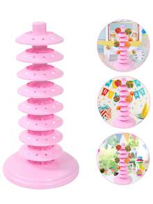 1pc Adjustable Multi-Tier Lollipop Stand, Pink Plastic Candy Display Rack, Tree-Shaped Design, Suitable For Baby Shower, Gender Reveal, Girl's Birthday Party Tabletop Decor, 1st Birthday Lollipop Display Stand, Pink Decor, Multi-Tier Skewers, Sturdy And Durable, No Power Needed, Kitchen & Dining Decor, Party Candy Bar Supplies, Birthday Gift, Party Favors - Pink - View 10