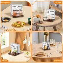 For Salt And Pepper Shakers Napkin Salt And Pepper Holder For TableMetal Napkin Holder - D - View 7