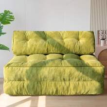 Convertible Folding Sofa Bed - Sleeper Chair With Pillow & Back Support, Portable Floor Lounge For Living Room Bedroom - Green - View 1